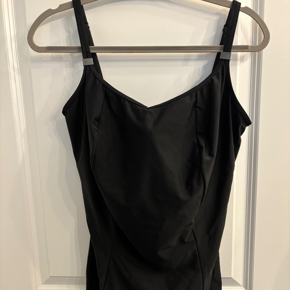 Panache Anya Tankini Swim Top Black Size 40G